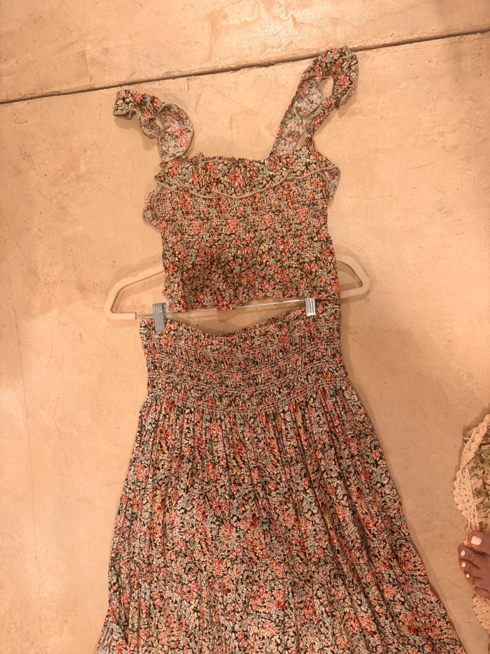 Natural Life Angelina Matching Set – Midi Skirt & Crop Top